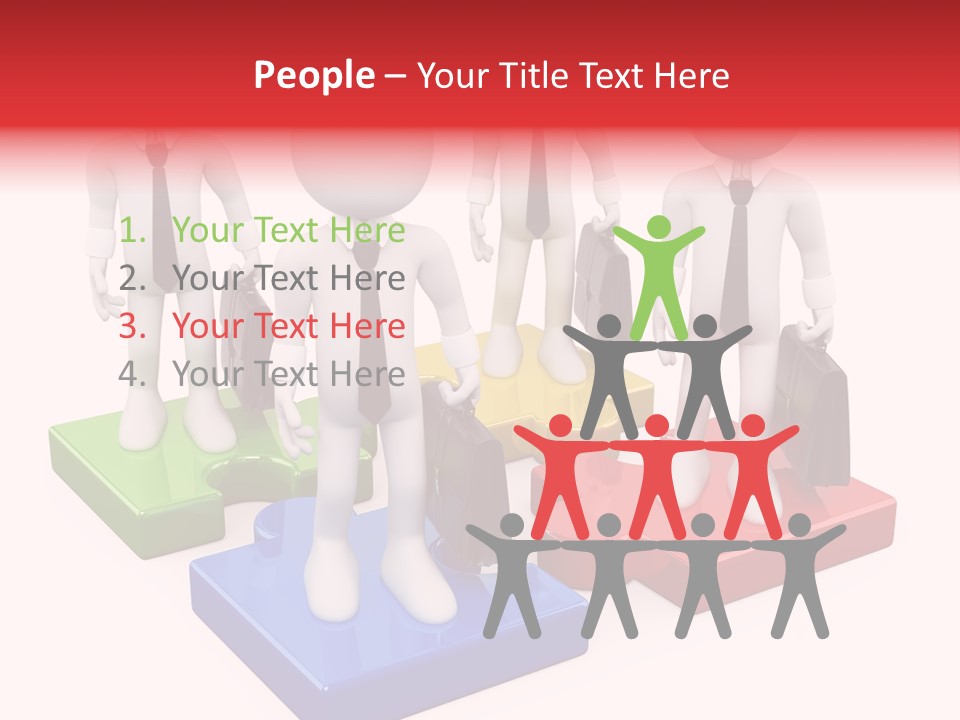 Illustration Person Join PowerPoint Template