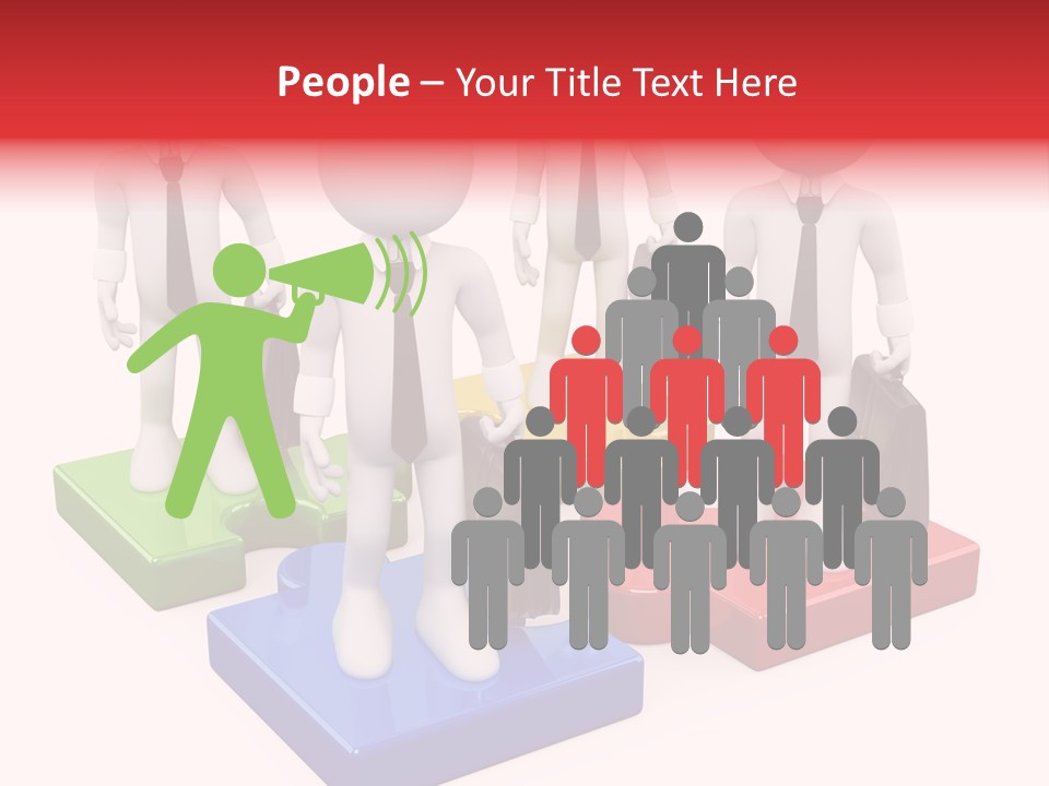 Illustration Person Join PowerPoint Template