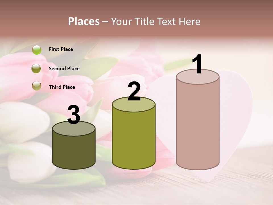 Gruss Geschenkkarte Blumenstrau PowerPoint Template