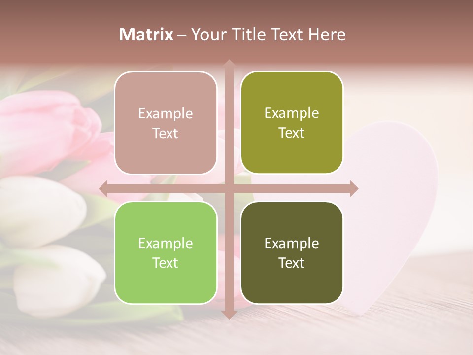 Gruss Geschenkkarte Blumenstrau PowerPoint Template