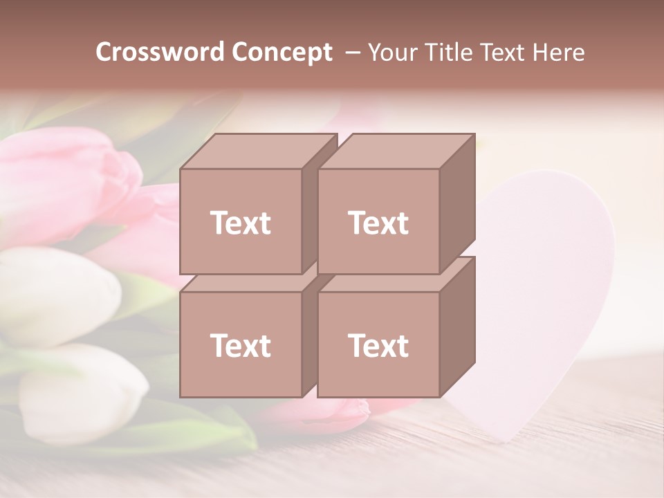 Gruss Geschenkkarte Blumenstrau PowerPoint Template