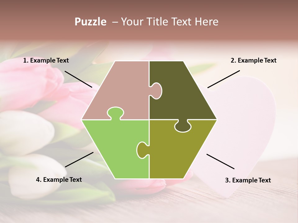 Gruss Geschenkkarte Blumenstrau PowerPoint Template