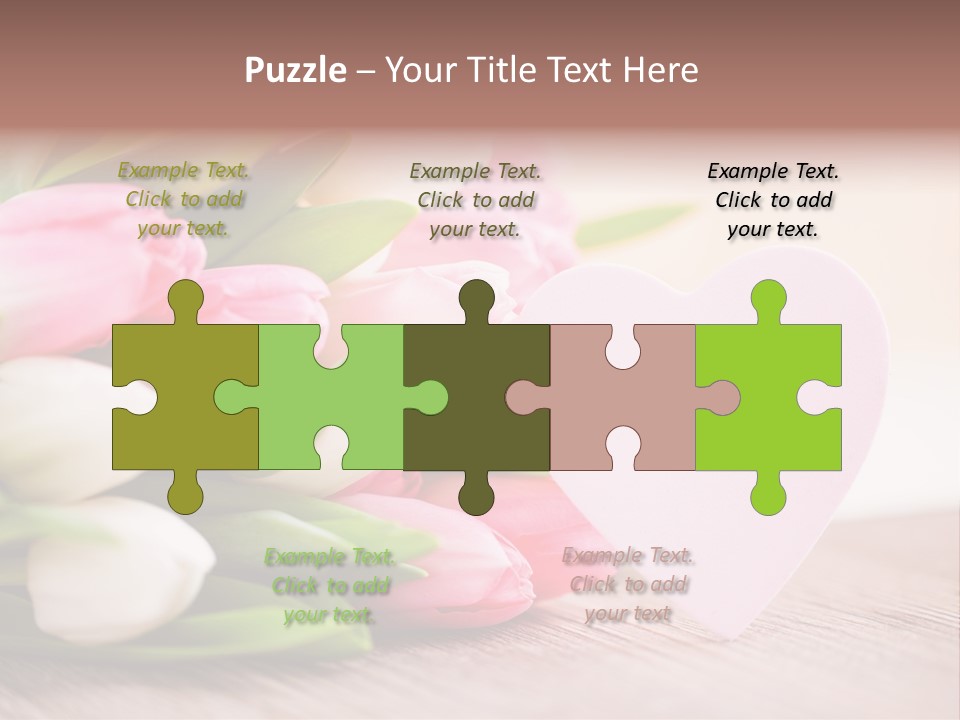 Gruss Geschenkkarte Blumenstrau PowerPoint Template