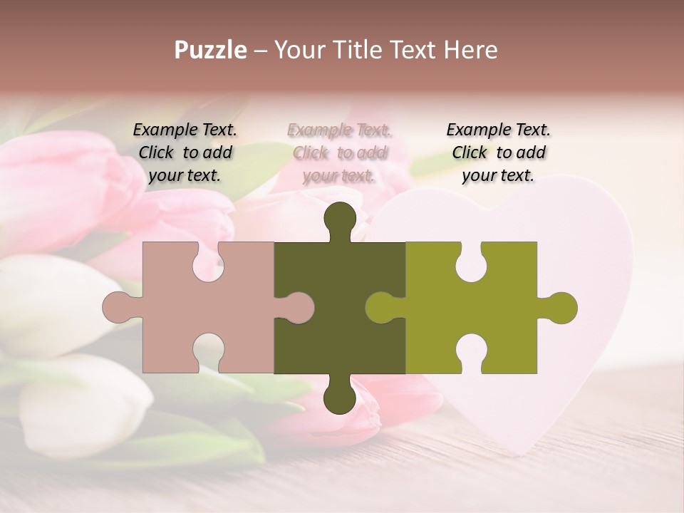 Gruss Geschenkkarte Blumenstrau PowerPoint Template