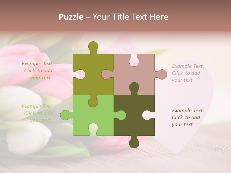 Gruss Geschenkkarte Blumenstrau PowerPoint Template