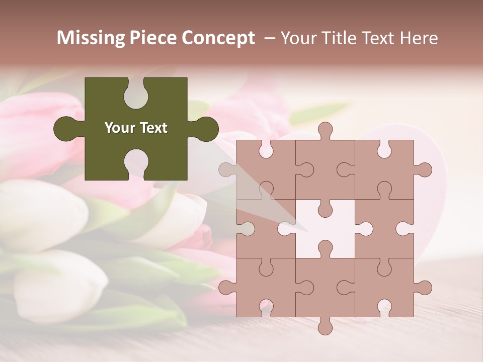 Gruss Geschenkkarte Blumenstrau PowerPoint Template