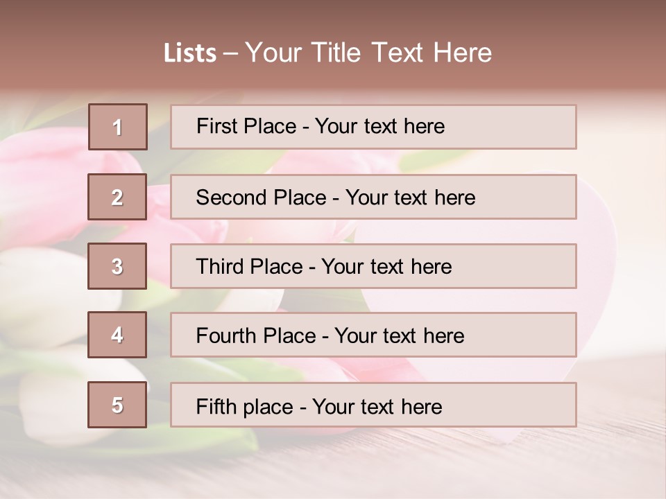 Gruss Geschenkkarte Blumenstrau PowerPoint Template