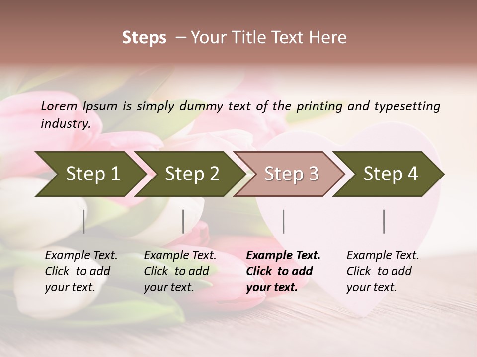 Gruss Geschenkkarte Blumenstrau PowerPoint Template