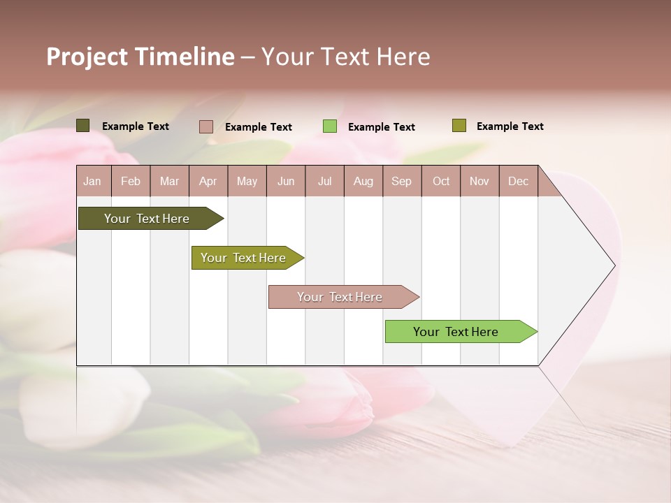 Gruss Geschenkkarte Blumenstrau PowerPoint Template