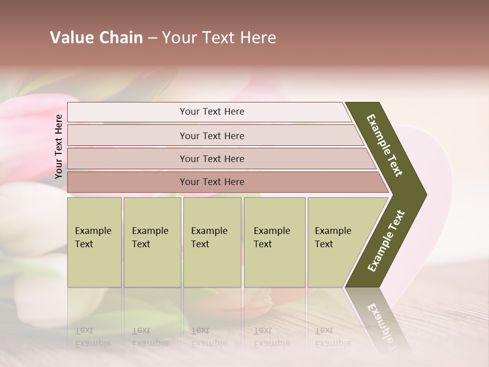 Gruss Geschenkkarte Blumenstrau PowerPoint Template