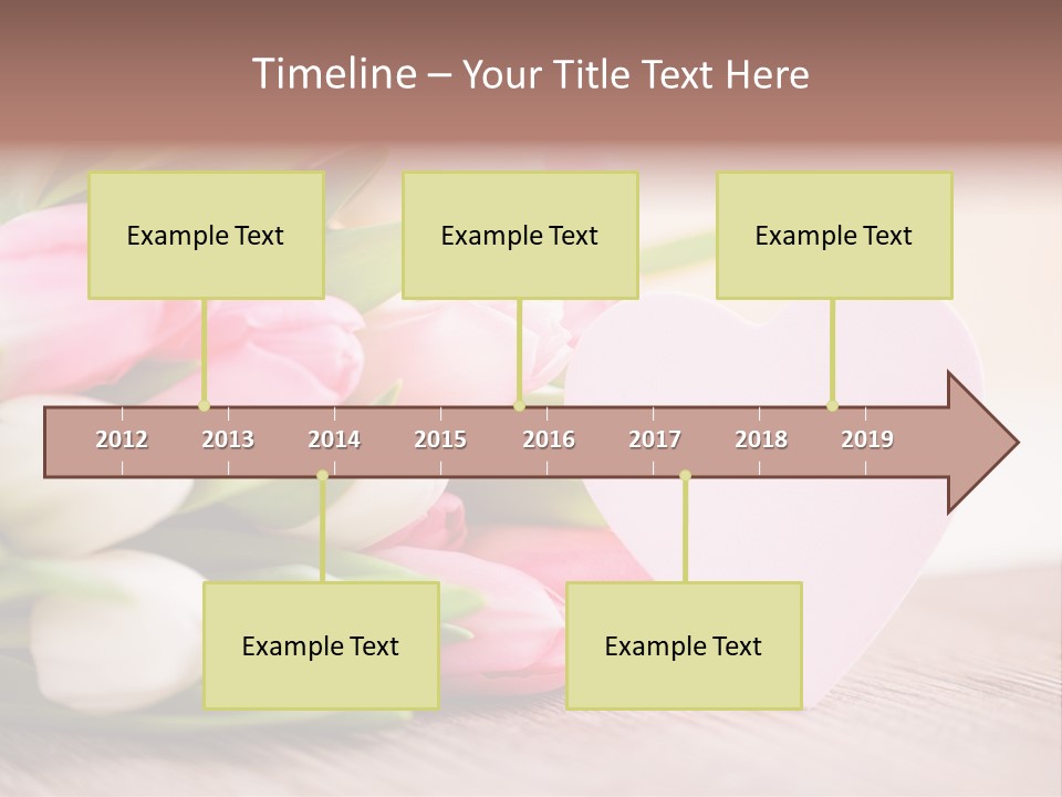 Gruss Geschenkkarte Blumenstrau PowerPoint Template