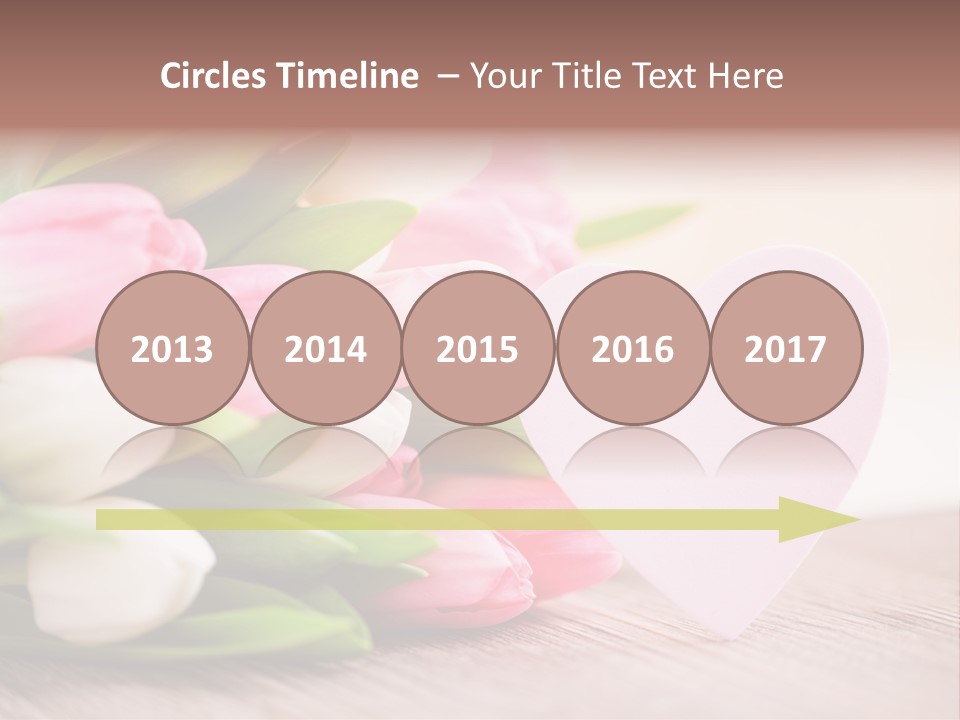 Gruss Geschenkkarte Blumenstrau PowerPoint Template