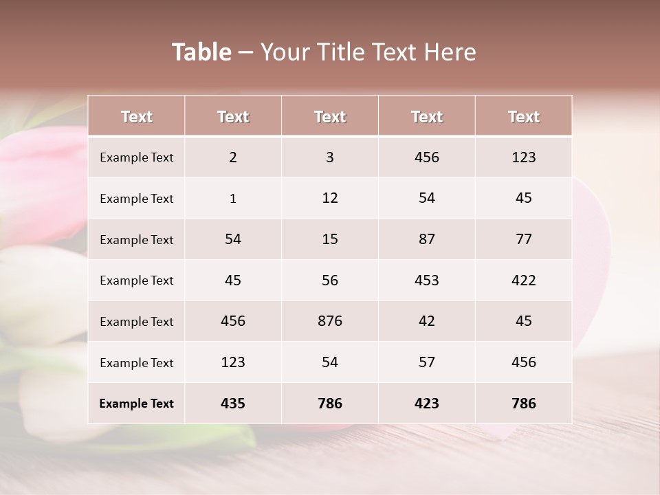 Gruss Geschenkkarte Blumenstrau PowerPoint Template