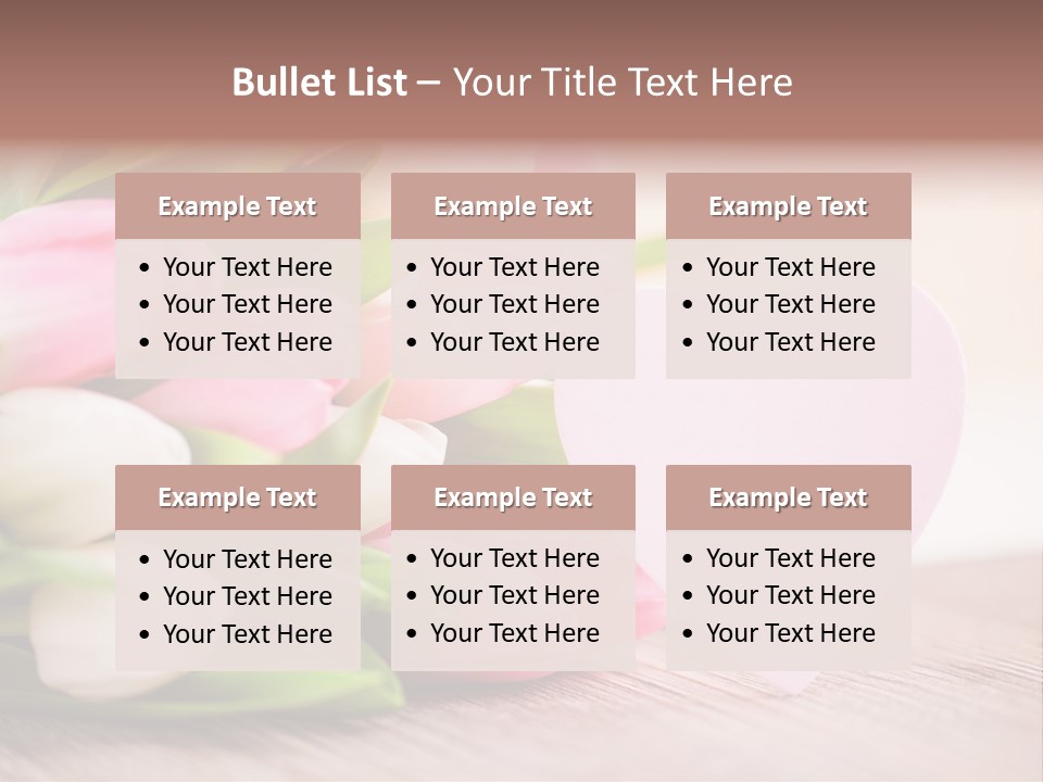 Gruss Geschenkkarte Blumenstrau PowerPoint Template