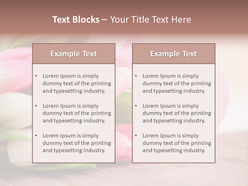 Gruss Geschenkkarte Blumenstrau PowerPoint Template