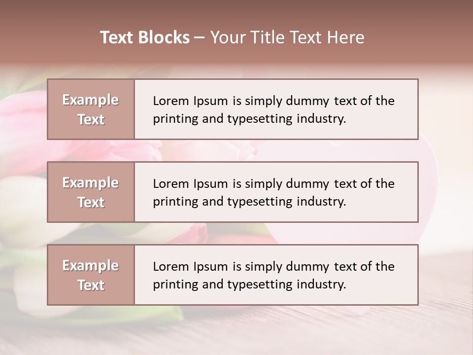 Gruss Geschenkkarte Blumenstrau PowerPoint Template