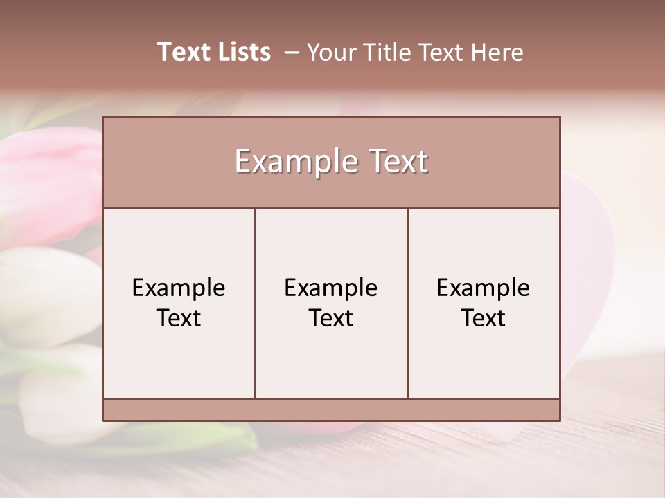 Gruss Geschenkkarte Blumenstrau PowerPoint Template