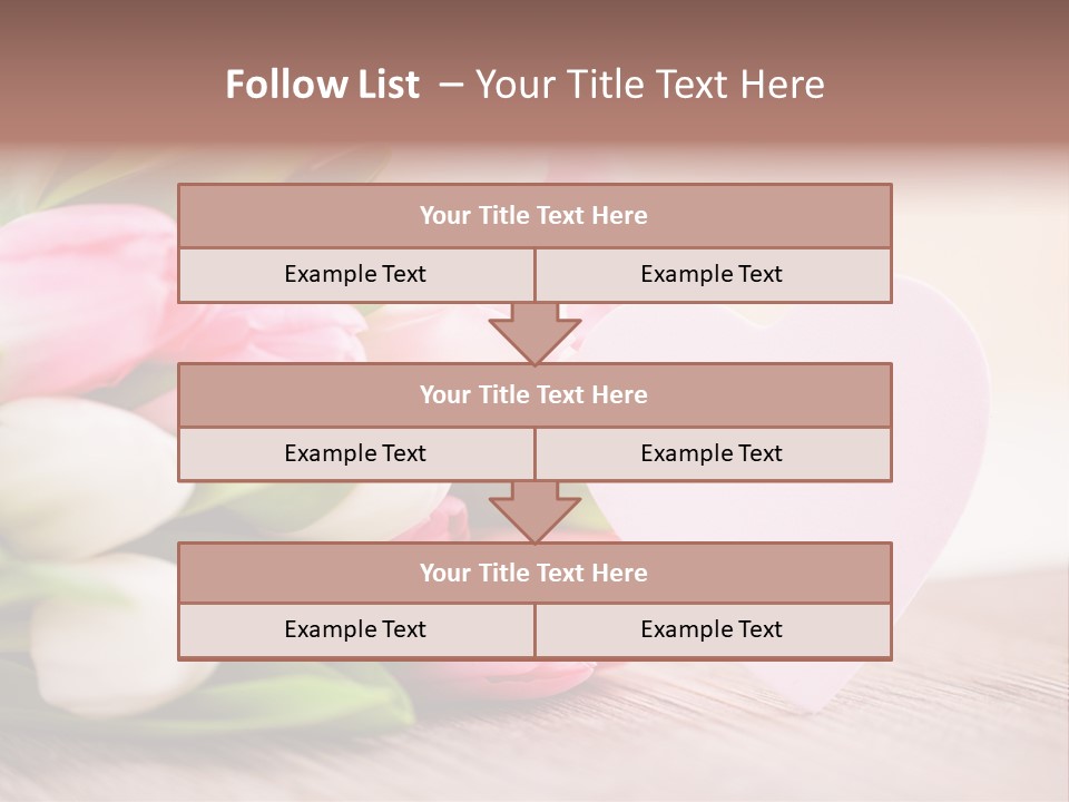 Gruss Geschenkkarte Blumenstrau PowerPoint Template