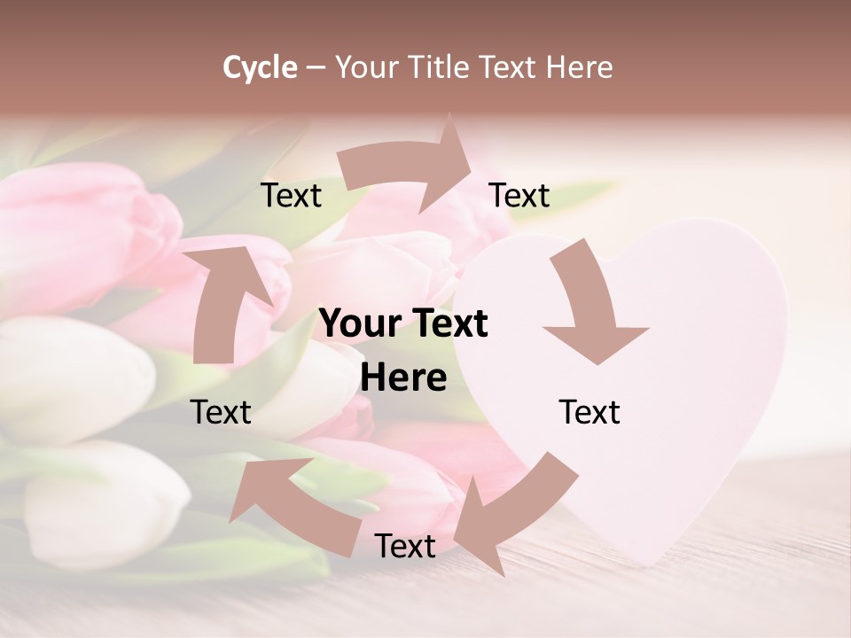 Gruss Geschenkkarte Blumenstrau PowerPoint Template