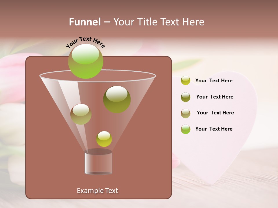 Gruss Geschenkkarte Blumenstrau PowerPoint Template