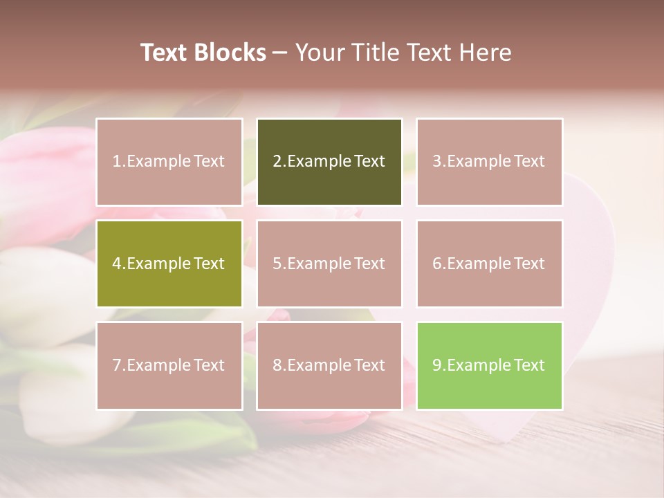 Gruss Geschenkkarte Blumenstrau PowerPoint Template