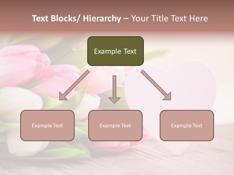 Gruss Geschenkkarte Blumenstrau PowerPoint Template