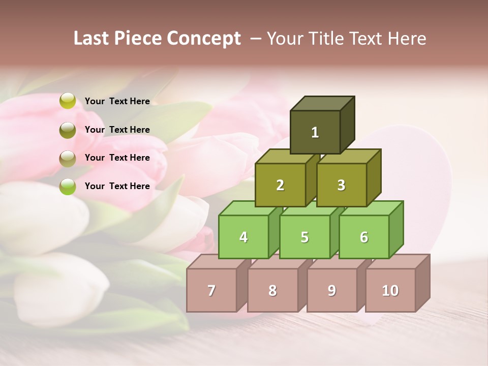 Gruss Geschenkkarte Blumenstrau PowerPoint Template