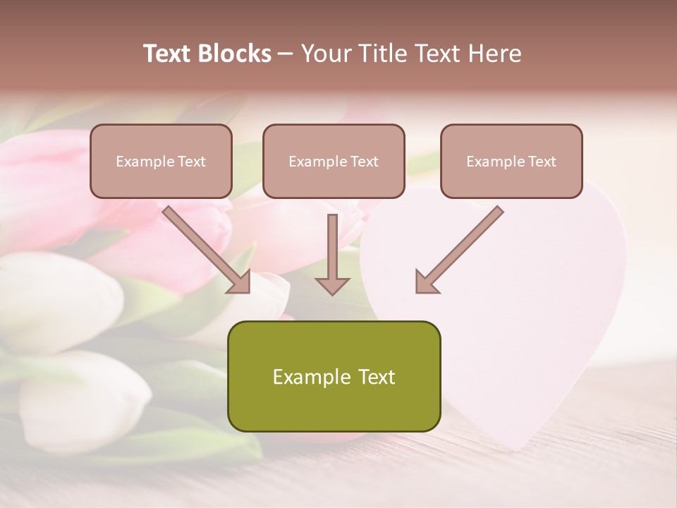 Gruss Geschenkkarte Blumenstrau PowerPoint Template