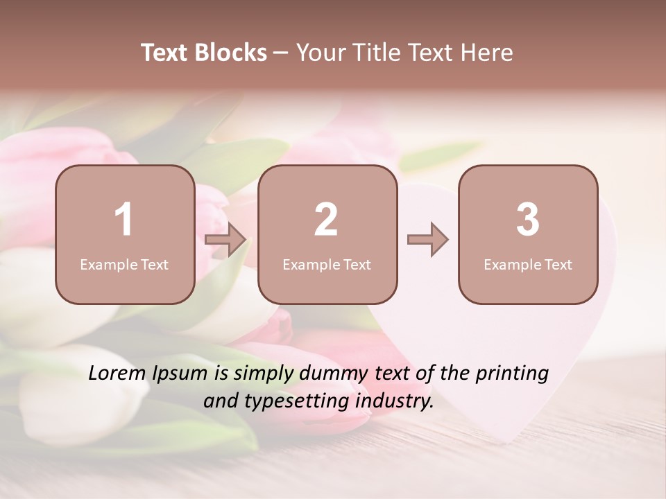 Gruss Geschenkkarte Blumenstrau PowerPoint Template