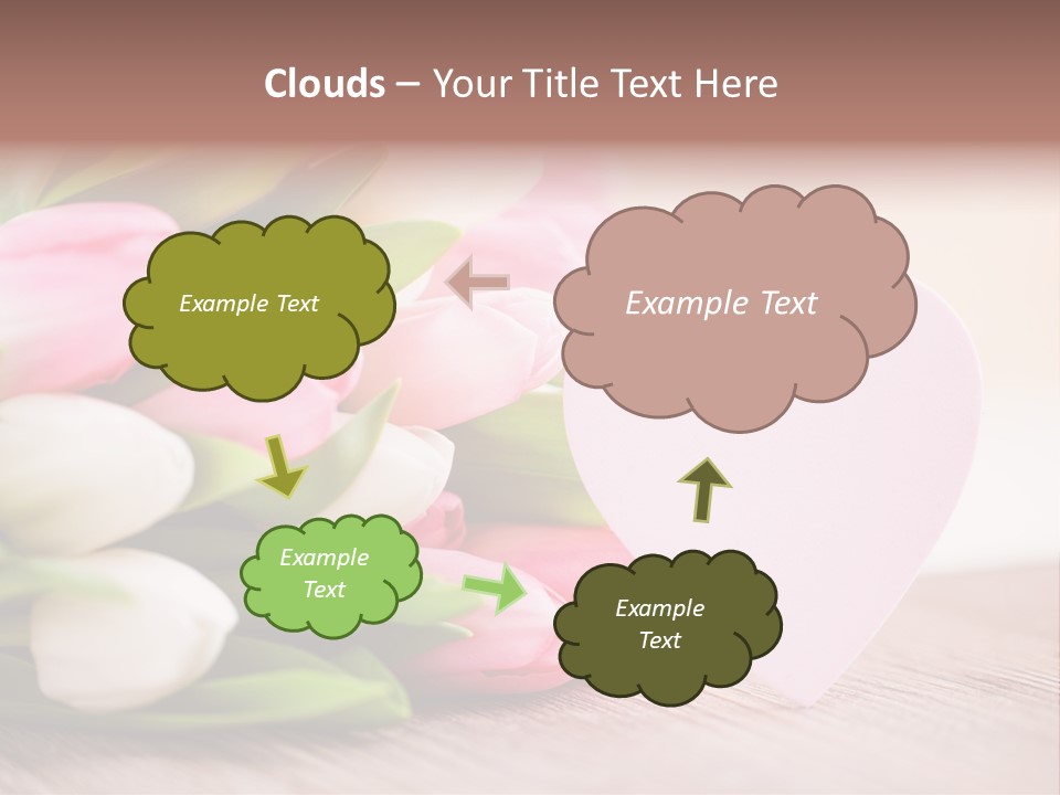 Gruss Geschenkkarte Blumenstrau PowerPoint Template