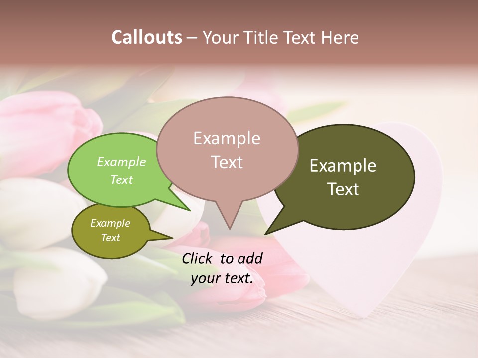 Gruss Geschenkkarte Blumenstrau PowerPoint Template