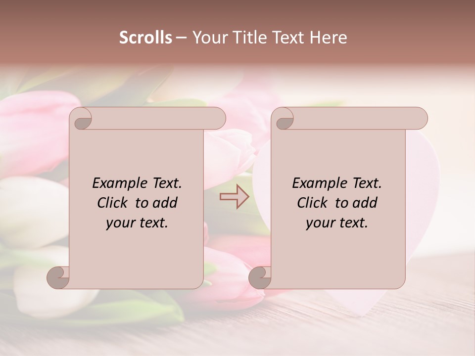 Gruss Geschenkkarte Blumenstrau PowerPoint Template