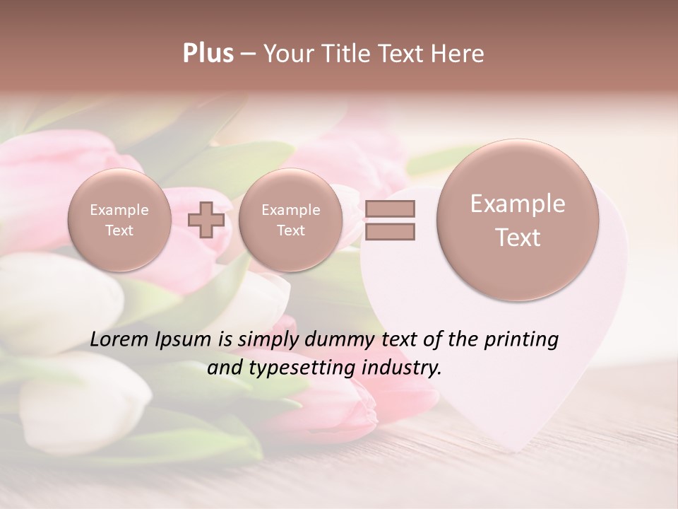 Gruss Geschenkkarte Blumenstrau PowerPoint Template