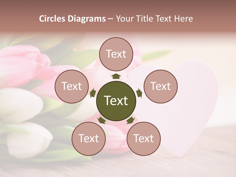 Gruss Geschenkkarte Blumenstrau PowerPoint Template