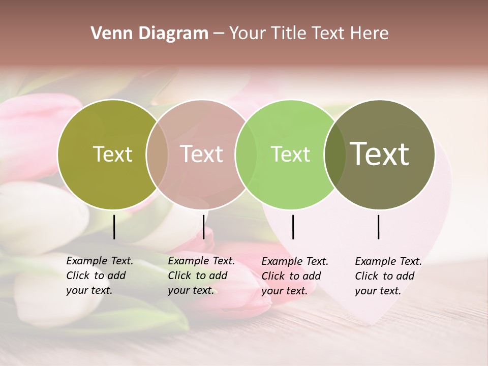 Gruss Geschenkkarte Blumenstrau PowerPoint Template