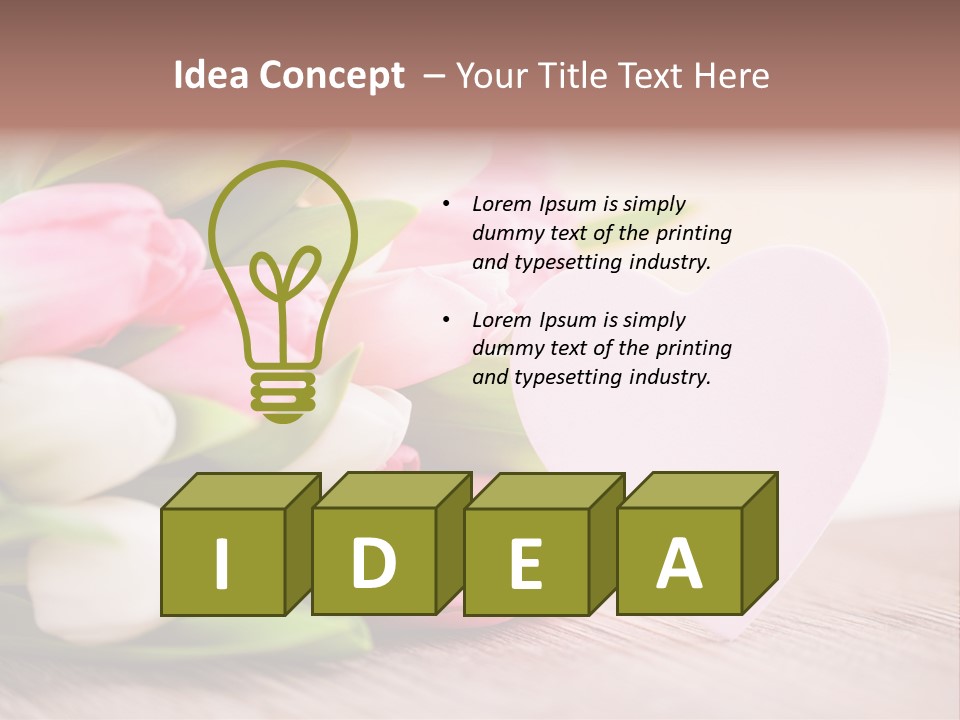 Gruss Geschenkkarte Blumenstrau PowerPoint Template