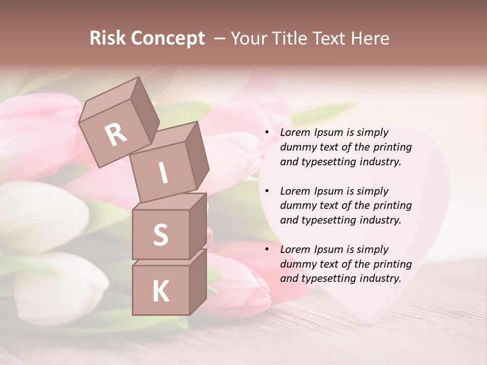 Gruss Geschenkkarte Blumenstrau PowerPoint Template