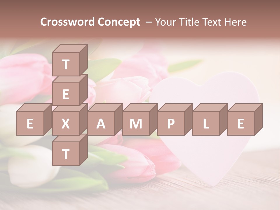 Gruss Geschenkkarte Blumenstrau PowerPoint Template