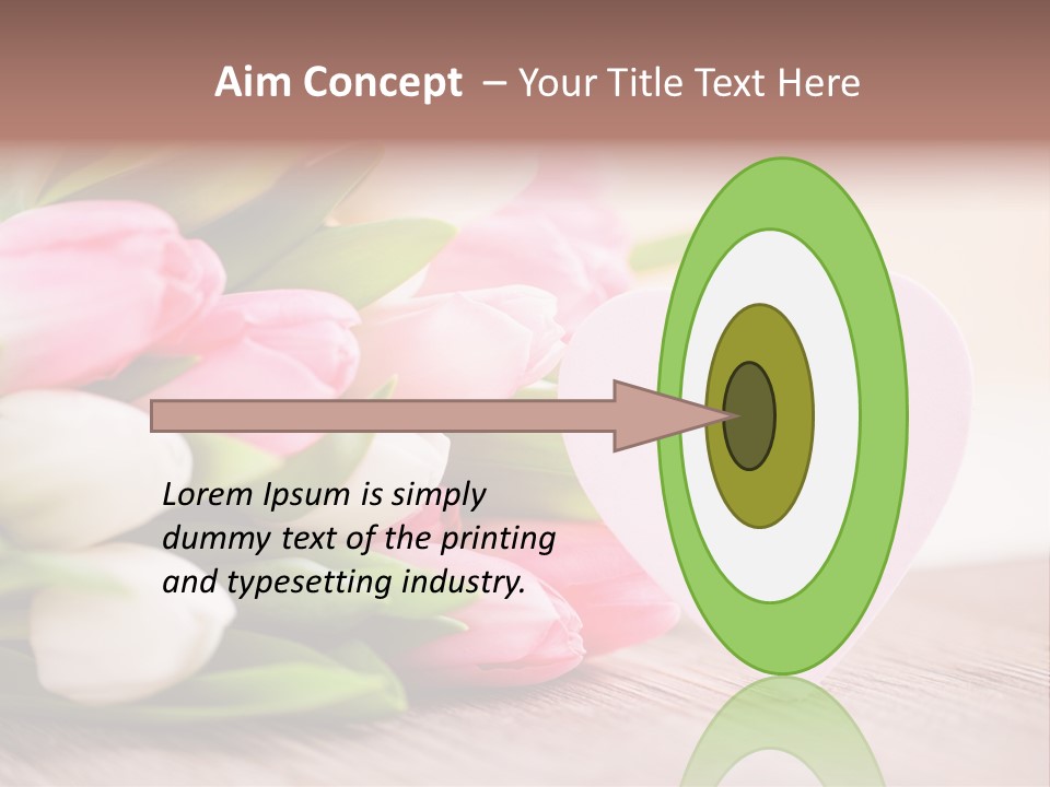 Gruss Geschenkkarte Blumenstrau PowerPoint Template