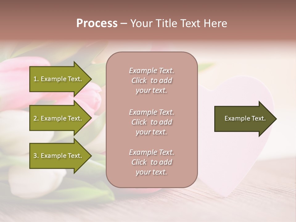 Gruss Geschenkkarte Blumenstrau PowerPoint Template