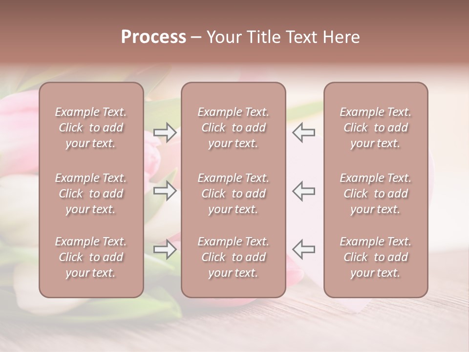Gruss Geschenkkarte Blumenstrau PowerPoint Template