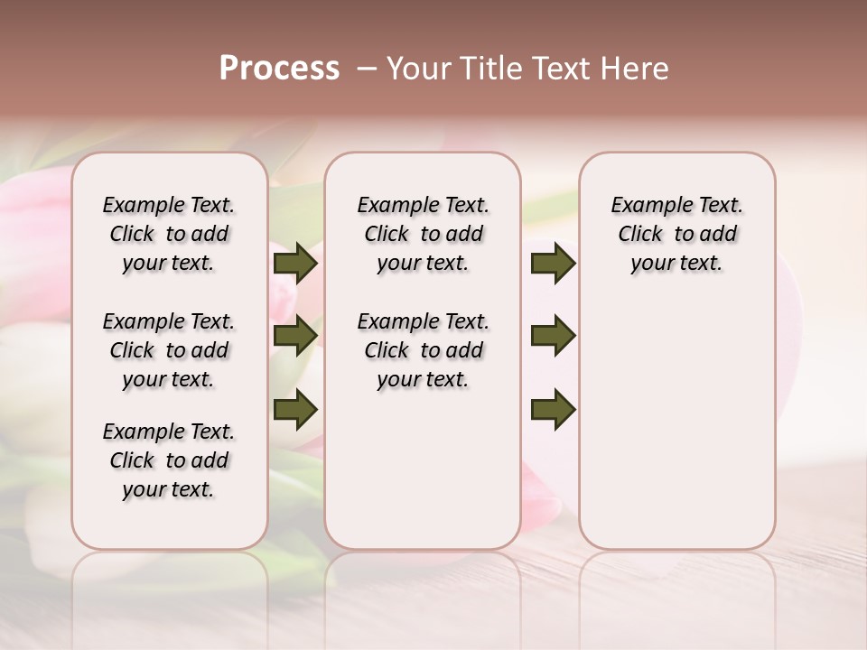Gruss Geschenkkarte Blumenstrau PowerPoint Template