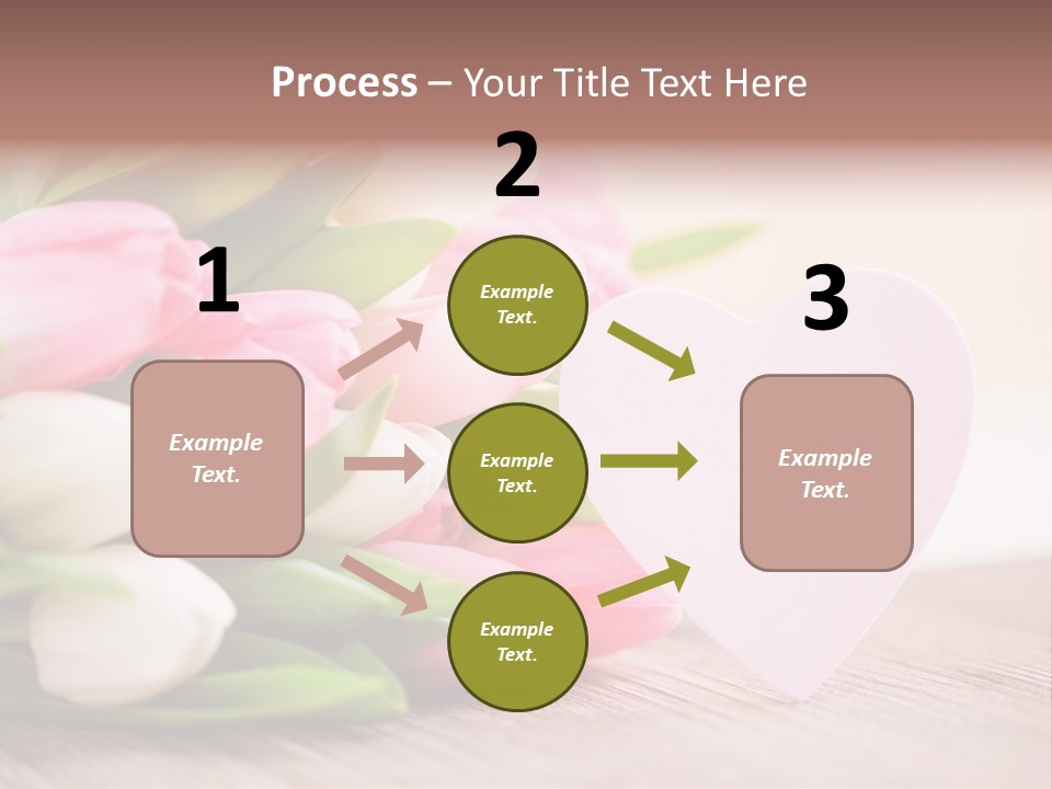Gruss Geschenkkarte Blumenstrau PowerPoint Template