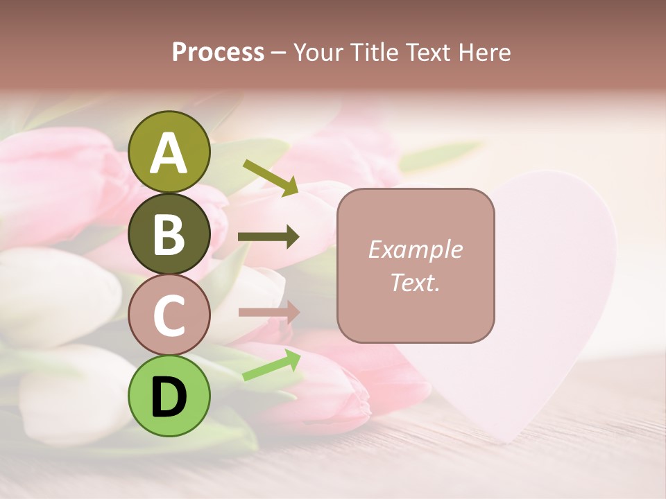 Gruss Geschenkkarte Blumenstrau PowerPoint Template