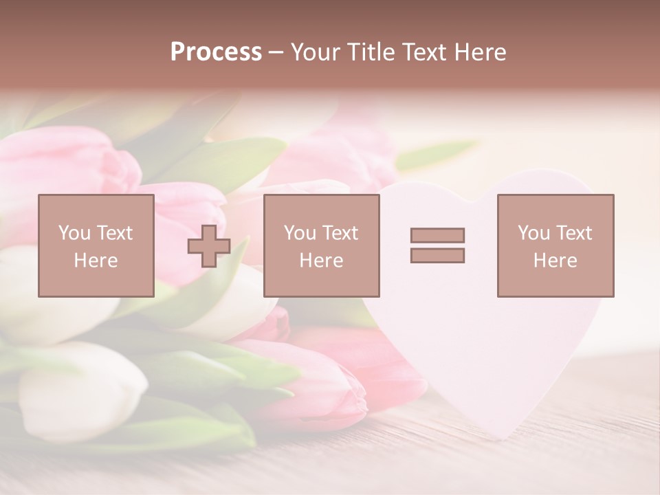 Gruss Geschenkkarte Blumenstrau PowerPoint Template