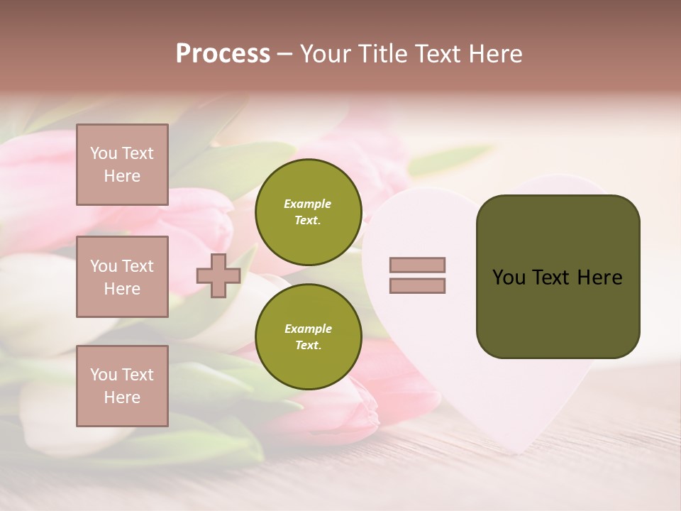 Gruss Geschenkkarte Blumenstrau PowerPoint Template
