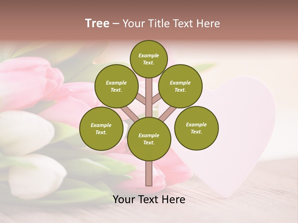 Gruss Geschenkkarte Blumenstrau PowerPoint Template