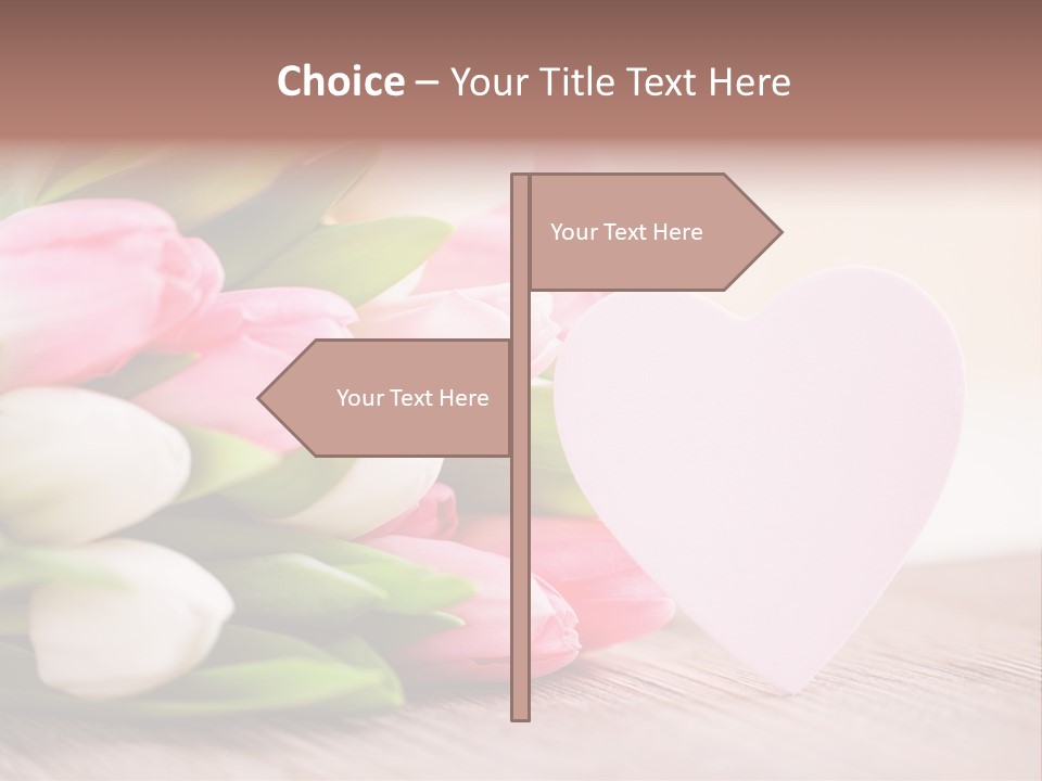 Gruss Geschenkkarte Blumenstrau PowerPoint Template