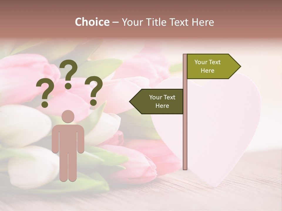 Gruss Geschenkkarte Blumenstrau PowerPoint Template