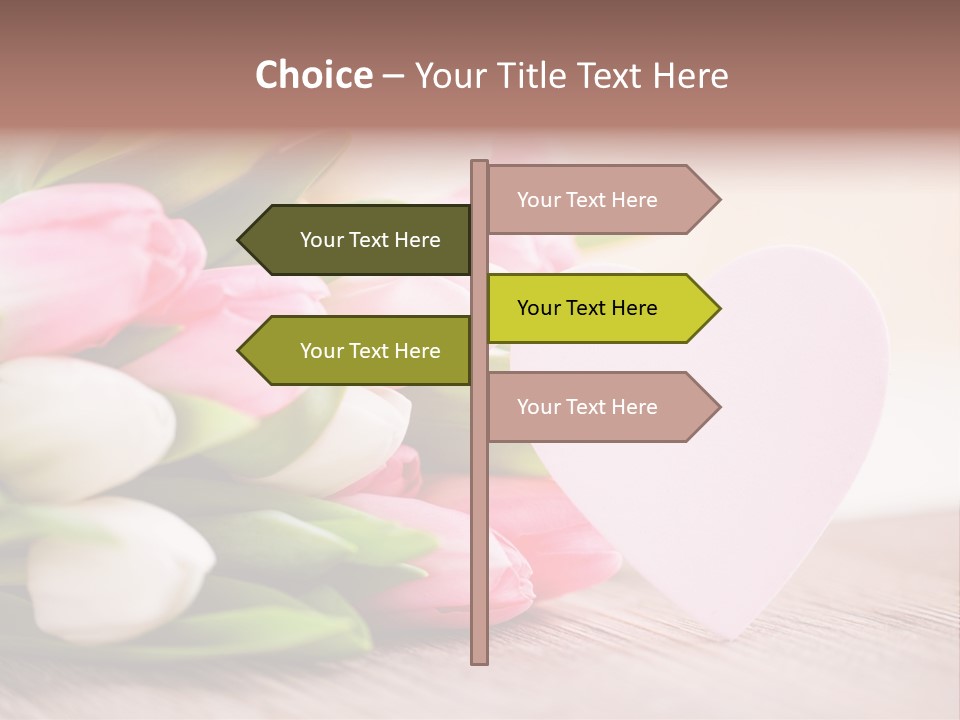 Gruss Geschenkkarte Blumenstrau PowerPoint Template